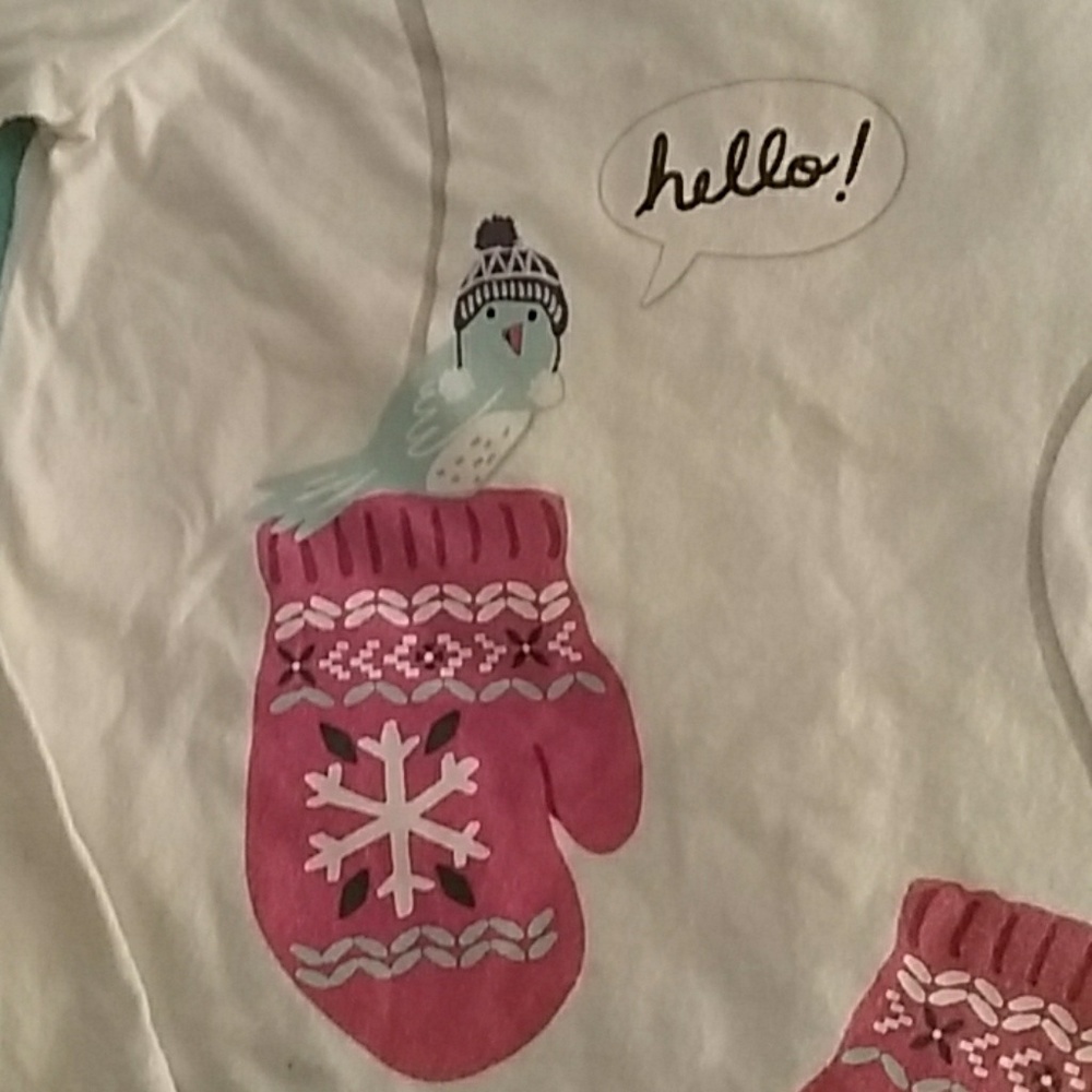 Hello! It's Winter Long Sleeve White Shirt